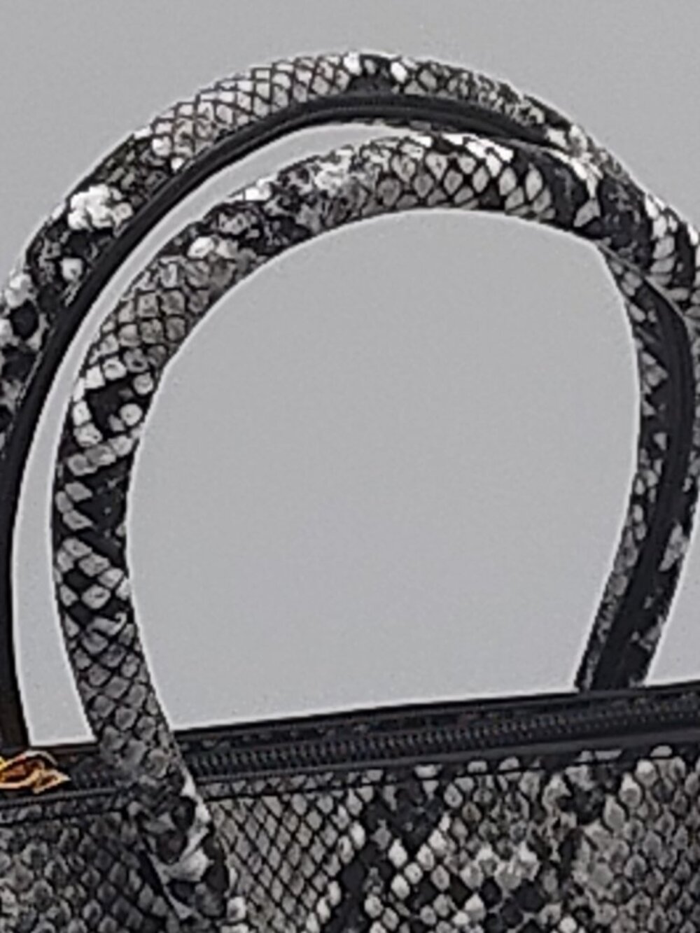 Silver Python Structured Handbag - The Exotic Luxe Edit - Picture 8 of 9
